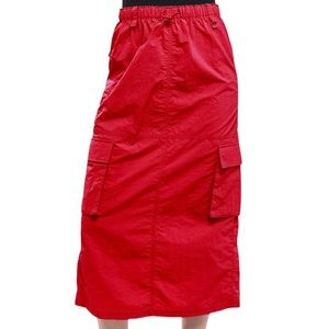 Red Tango Cargo Skirt W/side Pockets & Rear Slit NWT